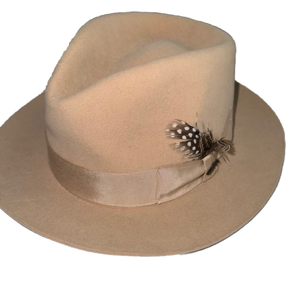 Scala Classico Men's Crushable Outback Hat Tan XL 100% Fine Fur Felt Handmade